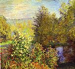 Garden Canvas Paintings - The Corner of the Garden at Montgeron